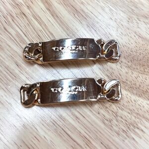 Coach Gold Tone Replacement Loafer Charm Set Of Two, Logo, Repurpose Pieces